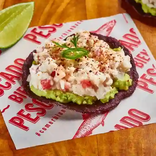Tostada De Cangrejo Y Langostino