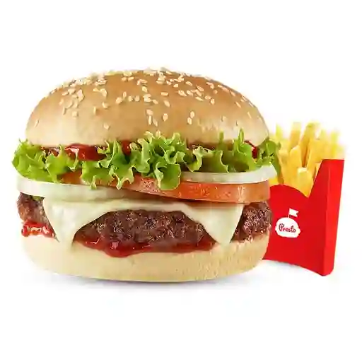 Hamburguesa La Propia+ Papas Pequeñas
