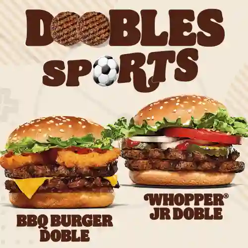 Dobles Sports Bbq Burger Doble + Whop...