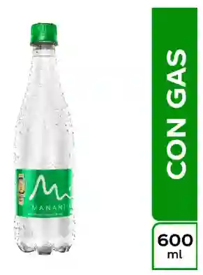 Agua Manantial 600ml Con Gas