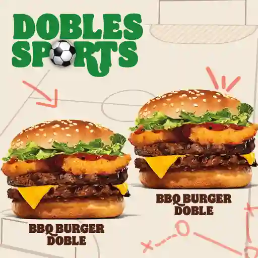 Dobles Sports Bbq Burger Doble + Bbq ...