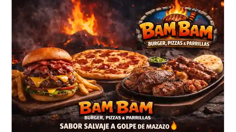 Bam Bam Burger, pizzas & parrilla a Domicilio Bam Bam Burger, pizzas & parrilla