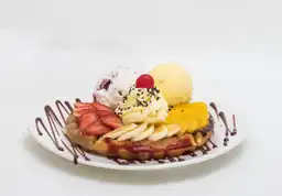 Mandarina Wafles y Helados