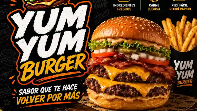 YUM YUM BURGERS a Domicilio YUM YUM BURGERS