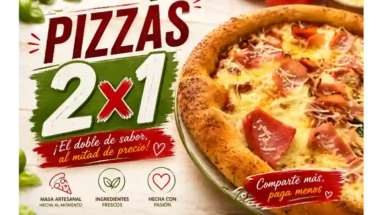 Dos por Uno Pizza a Domicilio Dos por Uno Pizza