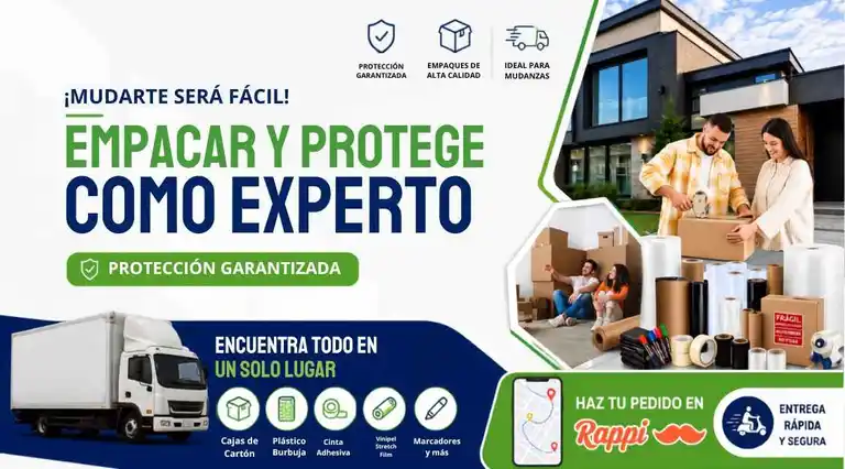 CAJAS DE CARTON Y MAS - CINTA ADHESIVA - BOLSAS PLASTICAS - VINIPEL PELEX - KRAFT - ZONA NORTE TODO PARA TU MUDANZA a Domicilio