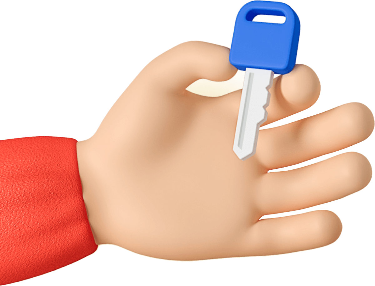 hand with keys